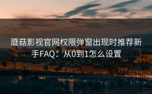 蘑菇影视官网权限弹窗出现时推荐新手FAQ：从0到1怎么设置