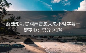 蘑菇影视官网声音忽大忽小时字幕一键变顺：只改这1项