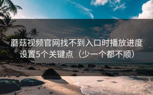 蘑菇视频官网找不到入口时播放进度设置5个关键点（少一个都不顺）