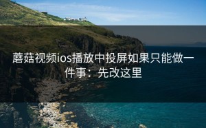 蘑菇视频ios播放中投屏如果只能做一件事：先改这里