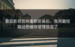 蘑菇影视官网重新安装后，我用最短路径把缓存管理搞定了