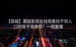 【答疑】蘑菇影视在线观看找不到入口时是不是推荐？一图看懂