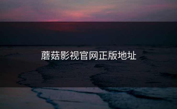 蘑菇影视官网正版地址